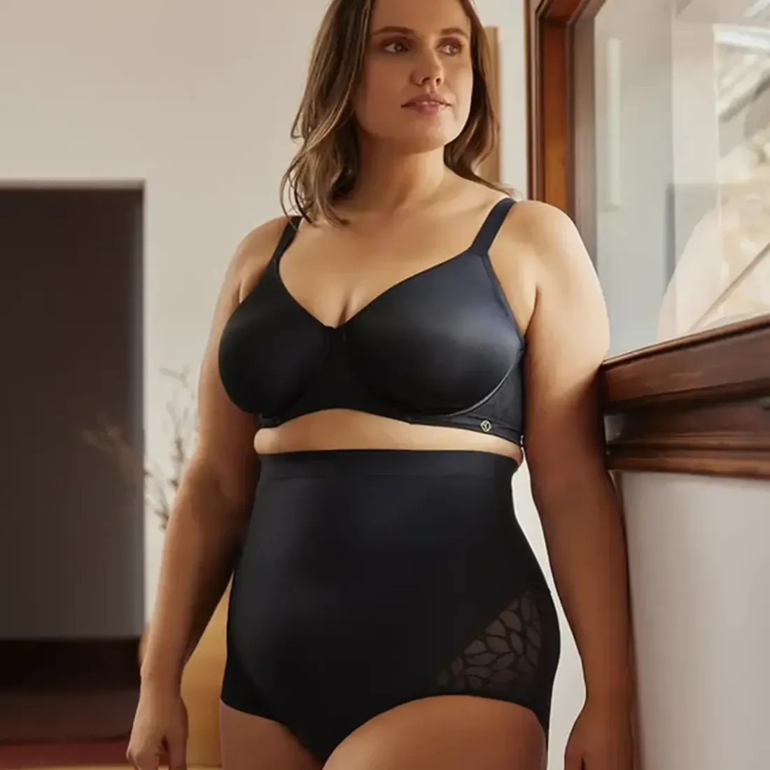 Culotte Haute Sculptante Taille Haute - Noire