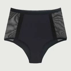 Culotte Menstruelle Taille Haute flux léger et moyen Flux Undies noir