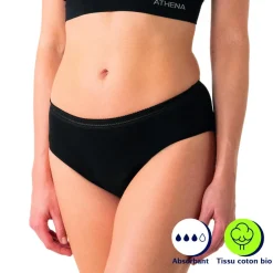 Culotte pour les règles femme Athena noir en coton