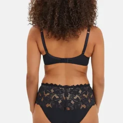 Culotte shorty en dentelle Noir