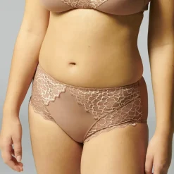 Culotte taille haute - Brun coco