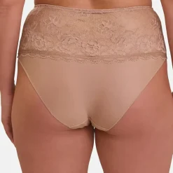 Culotte taille haute beige