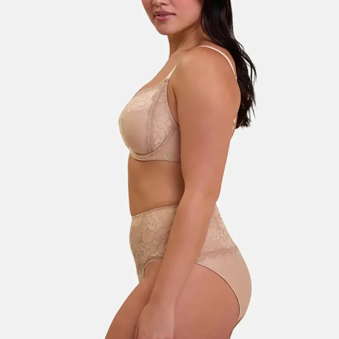 Culotte taille haute beige