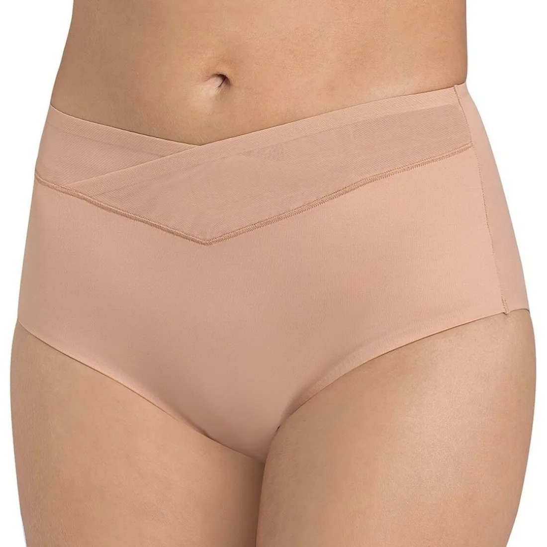 Culotte taille haute beige