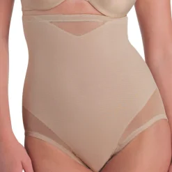 Culotte taille haute gainante - Nude en nylon