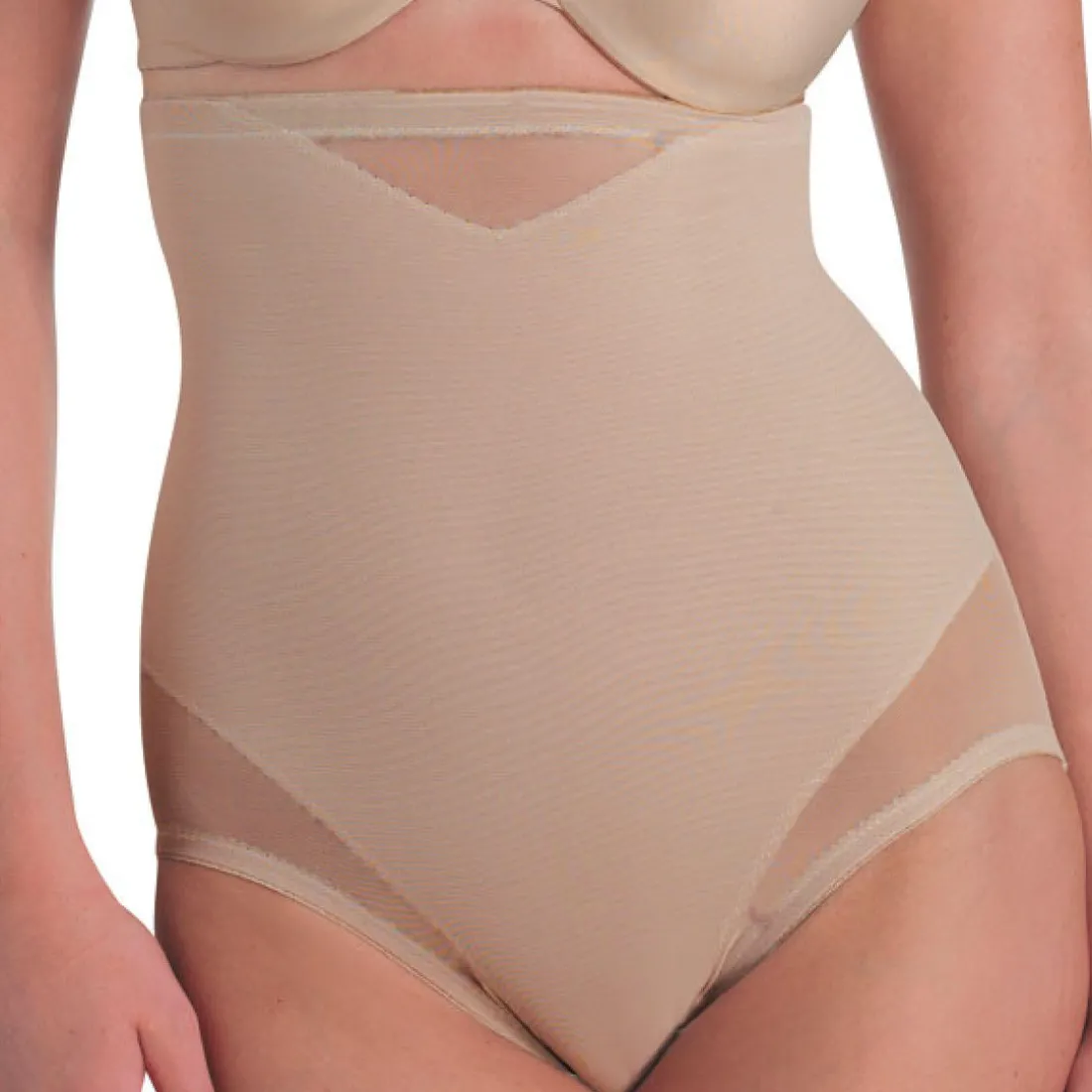 Culotte taille haute gainante - Nude en nylon