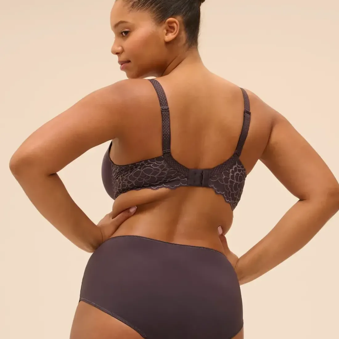 Culotte taille haute gris