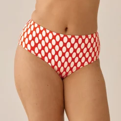 Culotte taille haute motif à pois