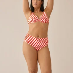 Culotte taille haute motif à pois