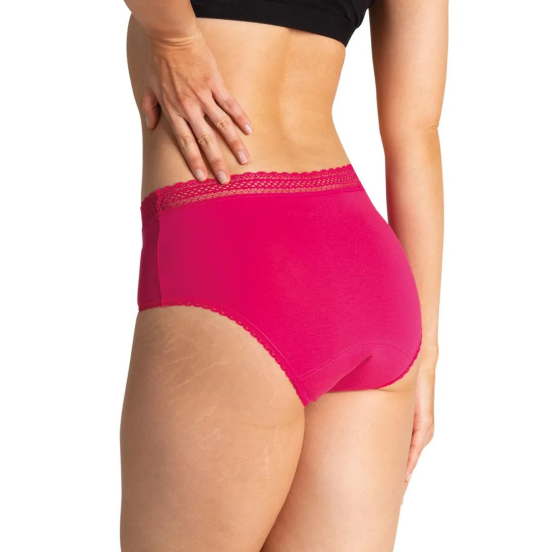 Culotte taille haute pour les règles en coton