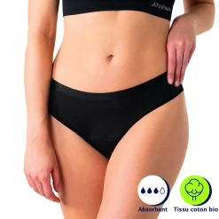 Culotte taille haute pour les règles femme Athena noir