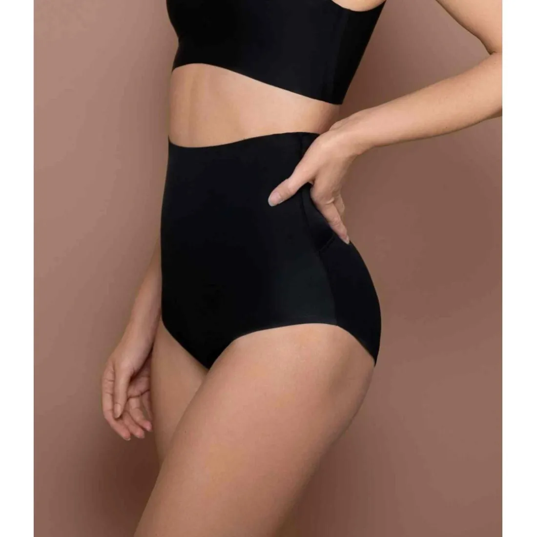 Culotte taille haute push-up - Noir Bye Bra