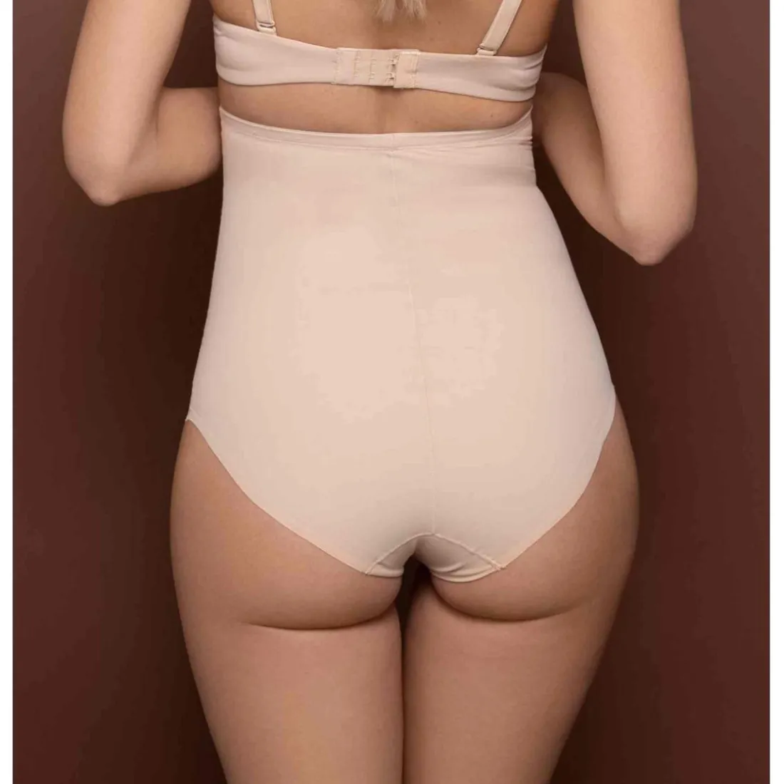 Culotte taille haute sculptante - Beige Bye Bra