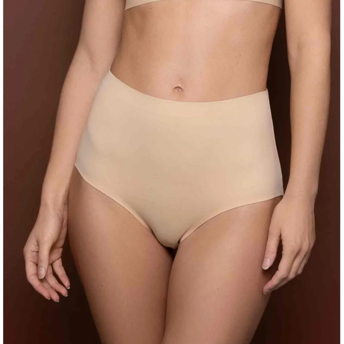 Culotte taille midi invisible Beige Invisible Bye Bra