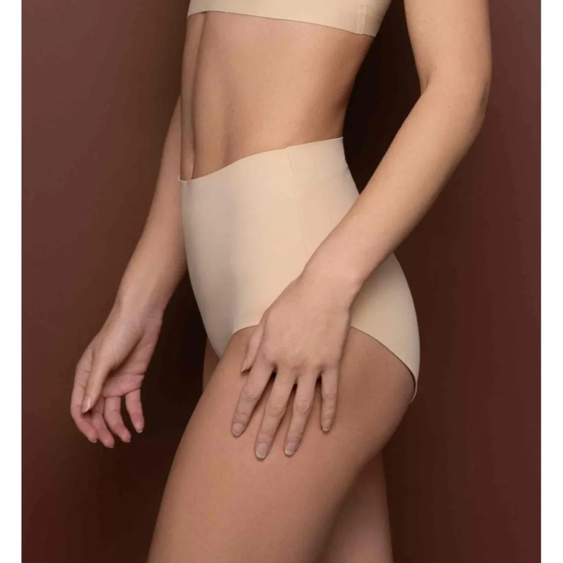 Culotte taille midi invisible Beige Invisible Bye Bra