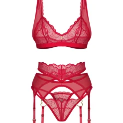 Cupide Desir ensemble 3 pièces Rouge