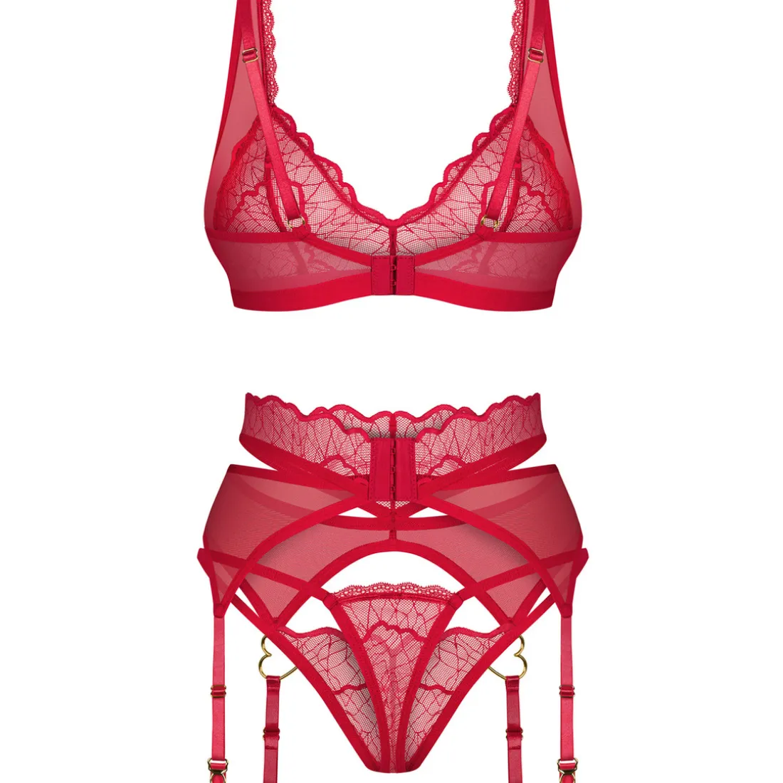 Cupide Desir ensemble 3 pièces Rouge