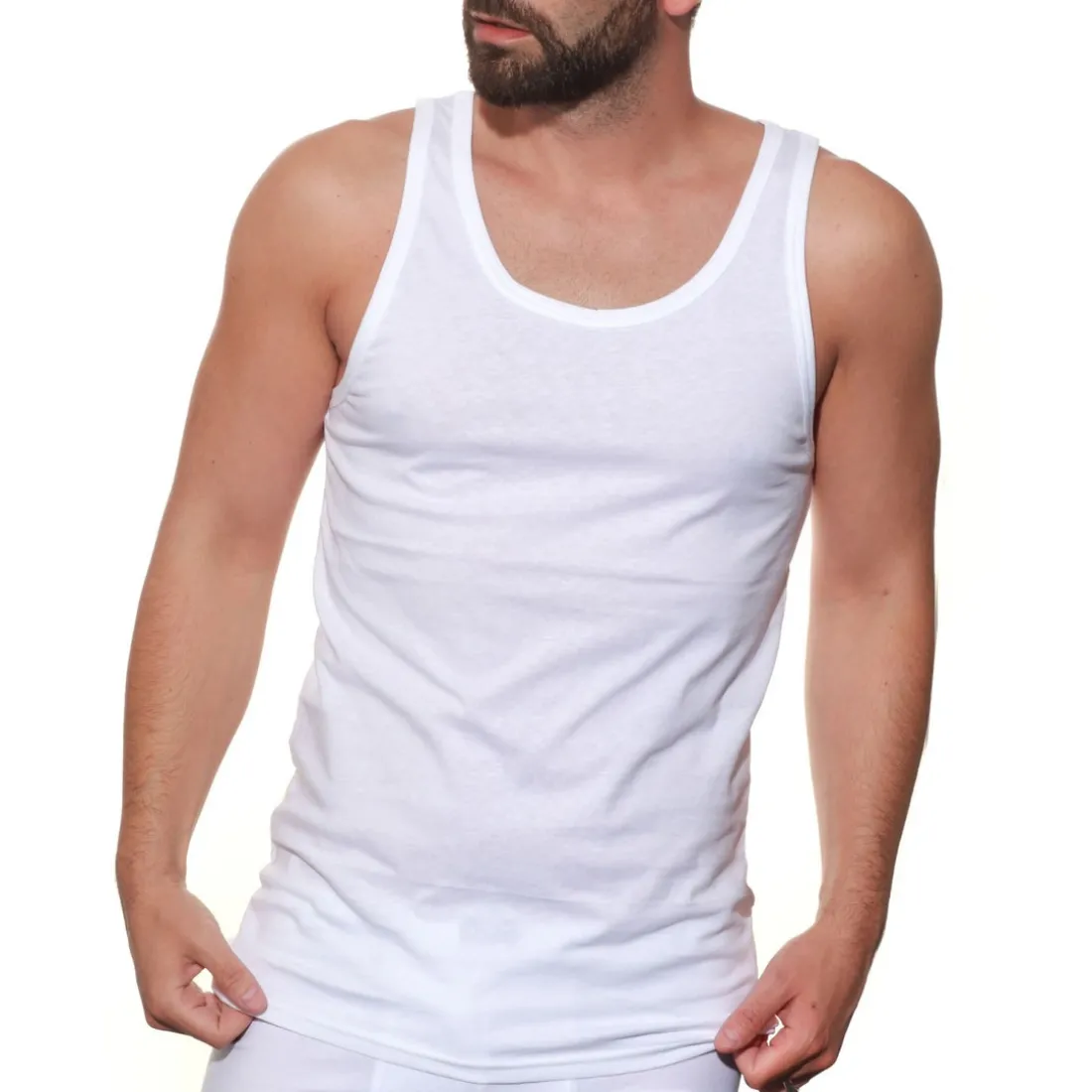 Débardeur blanc en coton