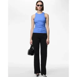 Débardeur boxer Ruka bleu en coton Lia