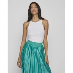 Débardeur comfort fit dos nu blanc en viscose