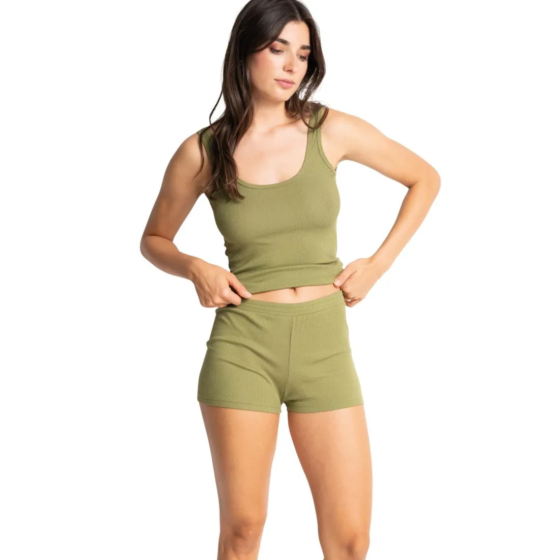 Débardeur Kate vert en coton