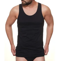 Débardeur noir en coton