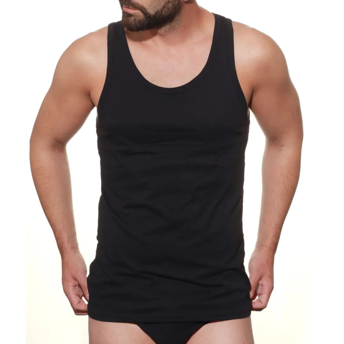 Débardeur noir en coton