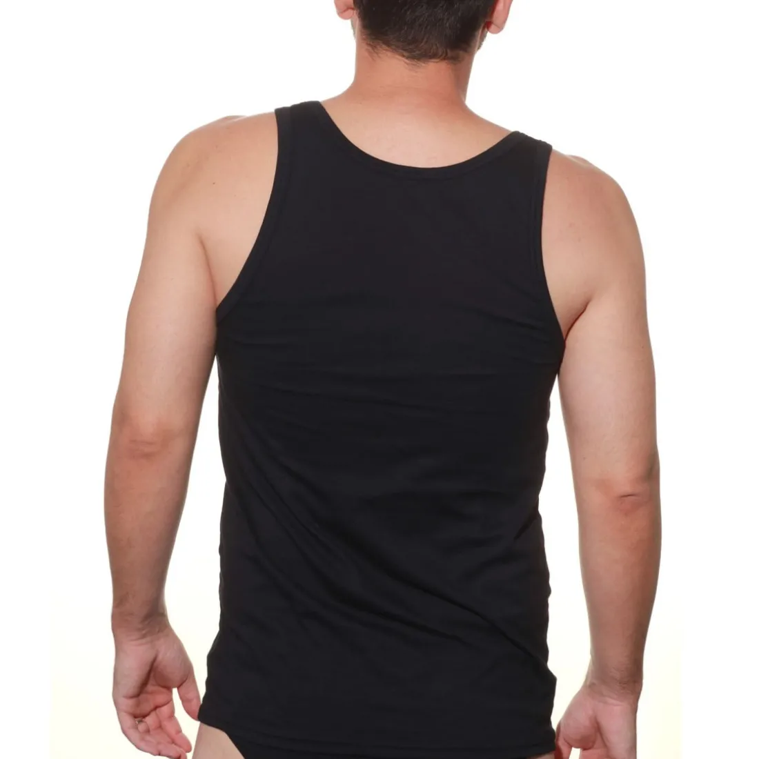 Débardeur noir en coton