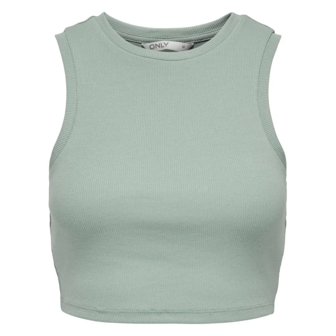 Débardeur slim fit vert clair en coton Ella