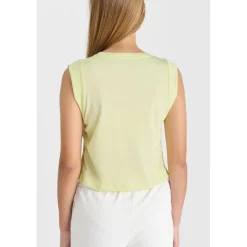 Debardeur TODEGI jaune en coton Rhea