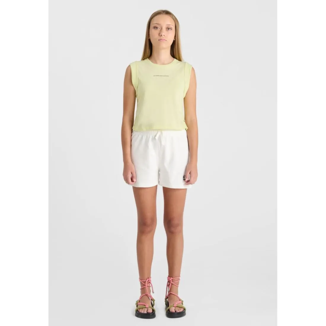 Debardeur TODEGI jaune en coton Rhea
