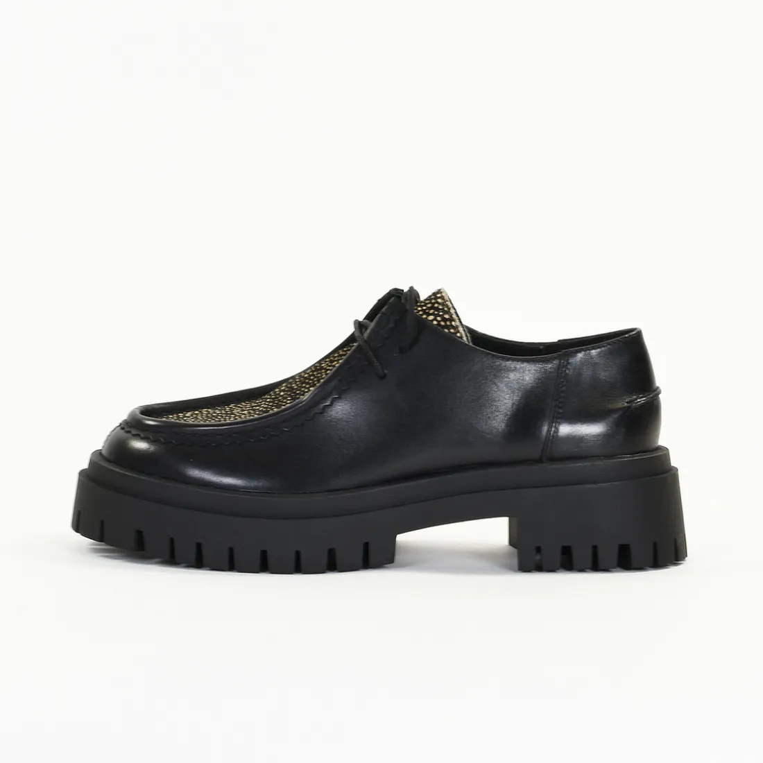 Derbys femme en Cuir CAPUCINE Noir