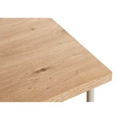 Desserte en métal gris avec étagère et plateau décor chêne
