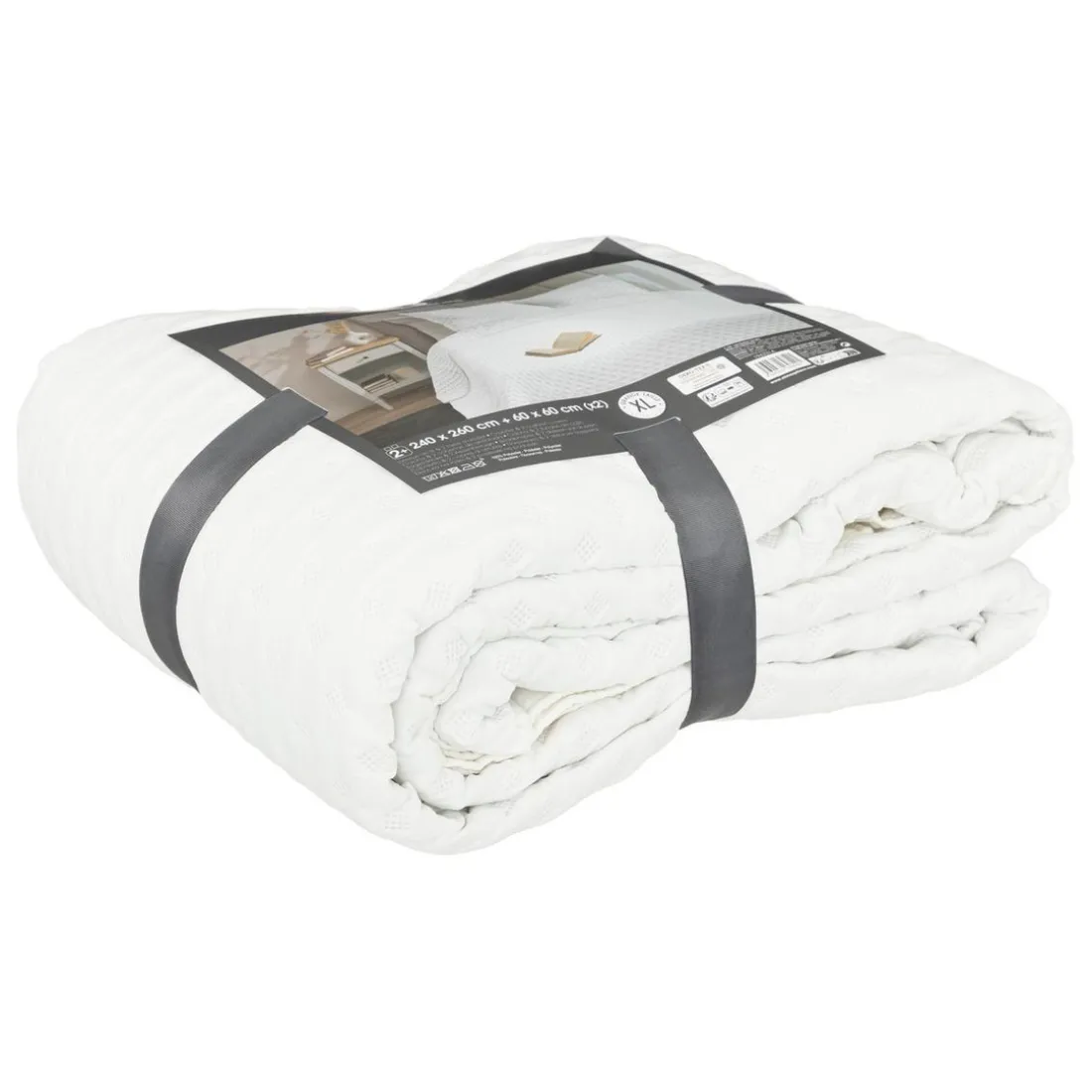 Dessus de Lit Blanc 240X260 KALIA