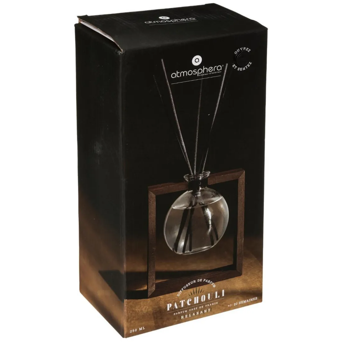 Diffuseur en Verre + Bois Patch Snow 250 mlvoir
