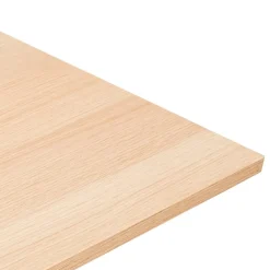 Double bureau bench ou table de réunion 'AMADEUS' en bois finition naturelle et métal noir