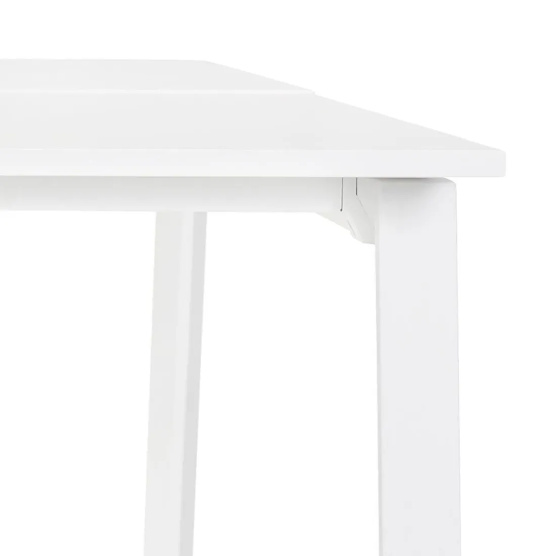Double bureau bench ou table de réunion 'AMADEUS' en bois et métal blanc