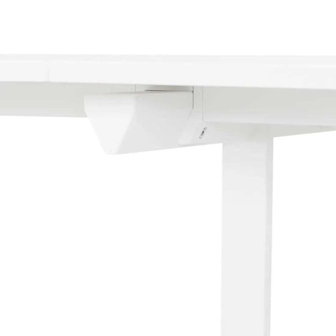 Double bureau bench ou table de réunion 'AMADEUS' en bois et métal blanc