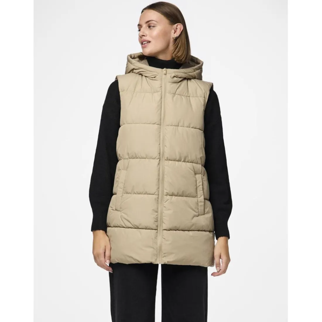 Doudoune à capuche Daisy beige