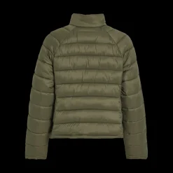 Doudoune col montant haut marron clair