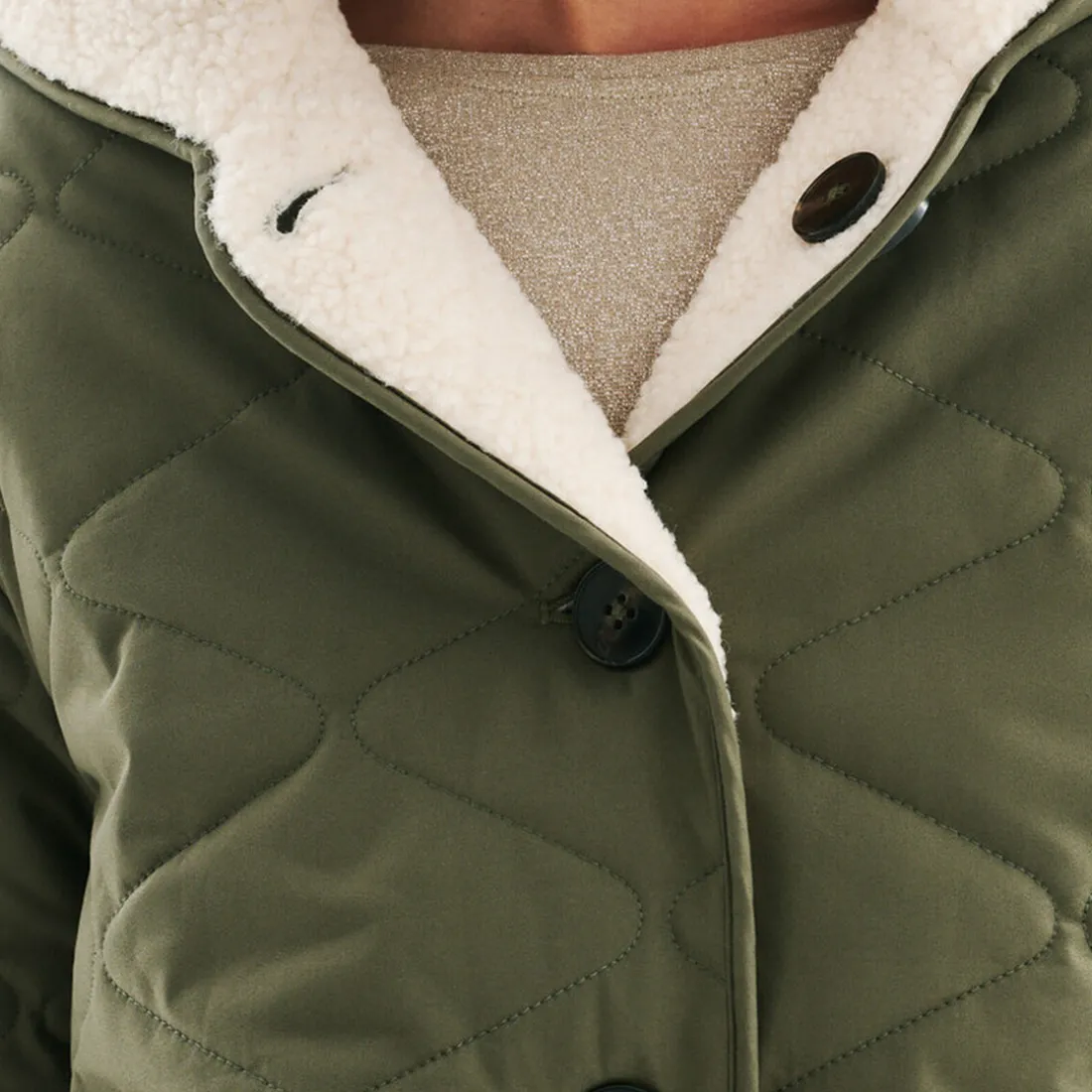 Doudoune femme verte