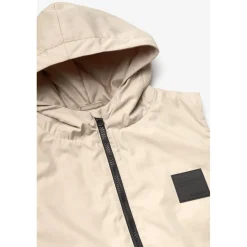Doudoune garçon sans manches à capuche IRONBO beige Hank en nylon
