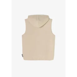 Doudoune garçon sans manches à capuche IRONBO beige Hank en nylon