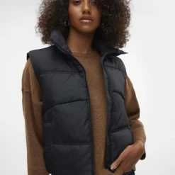 Doudoune sans manches en polyester noir Klea Ione