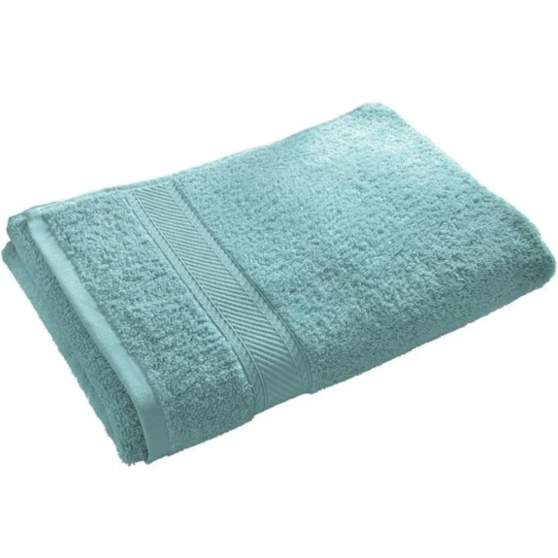 Drap de bain bleu aqua en coton CLAIRE