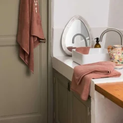 Drap de bain Bora Terracotta 90 x 150