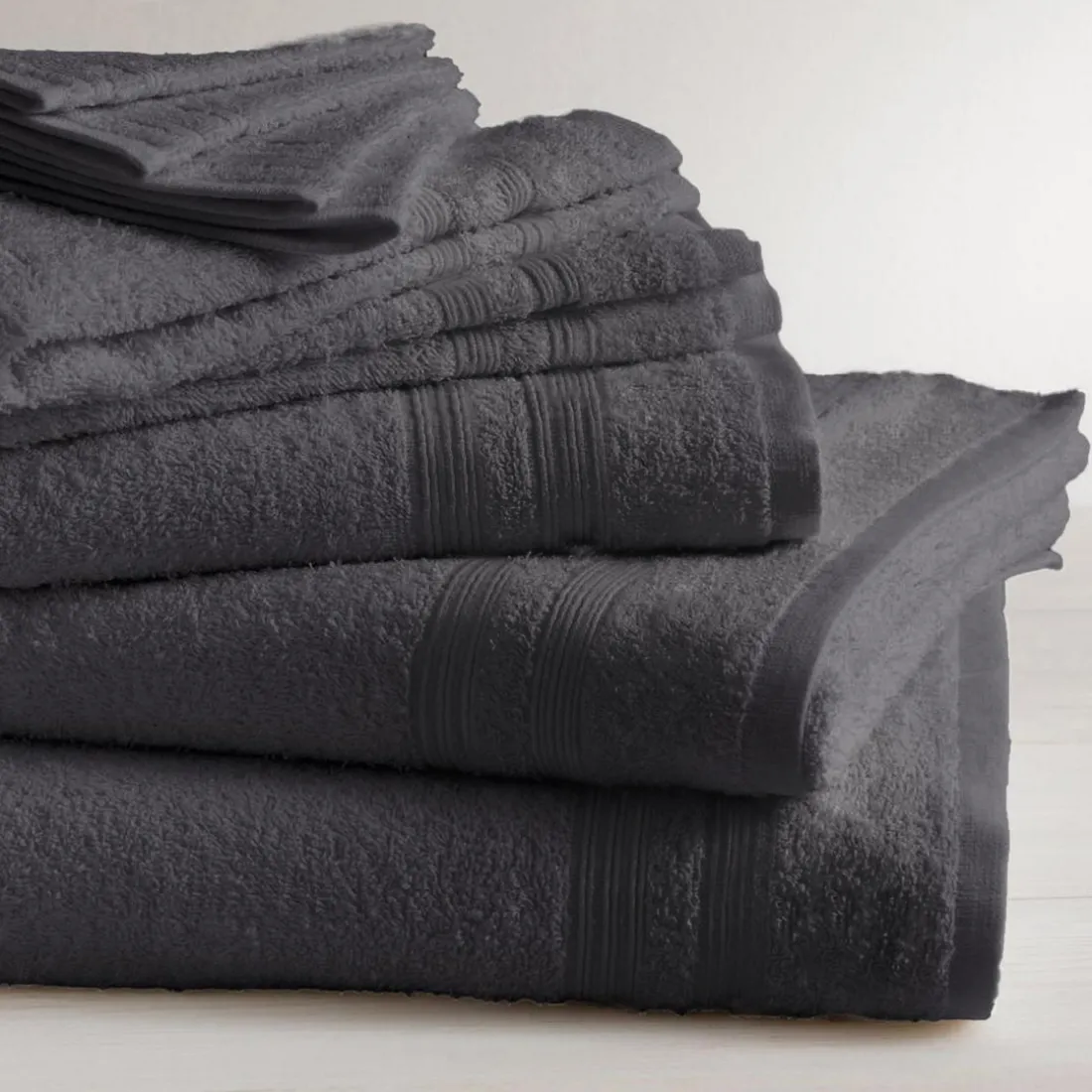 Drap de bain coton 600 gm² Anthracite 70x140 TERTIO®