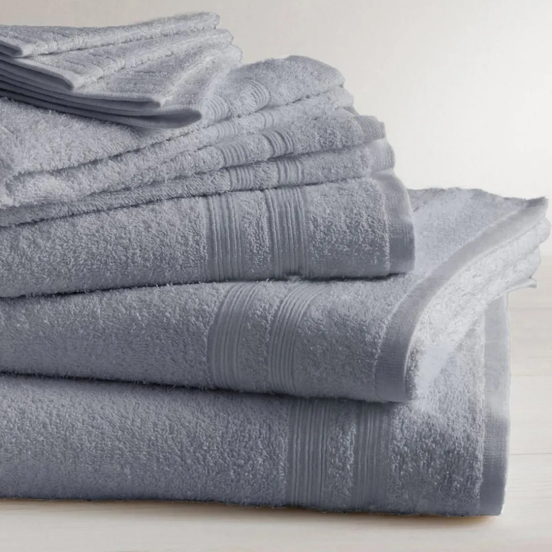 Drap de bain coton 600 gm² Bleu Orage 70x140 TERTIO®