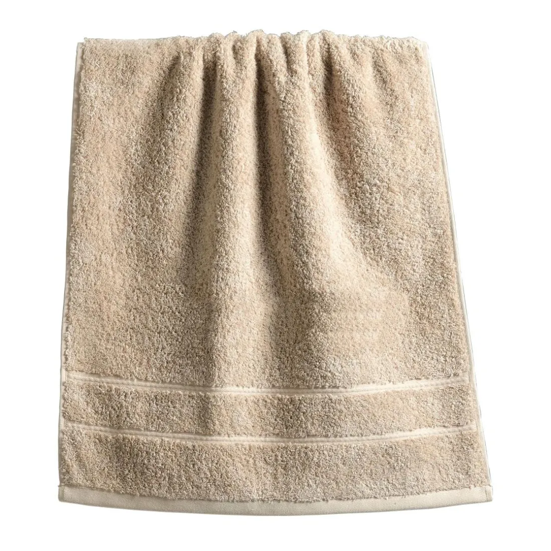 Drap de bain coton d'egypte LAUREAT PRESTIGE 100x150 cm-beige sable 600g/m²