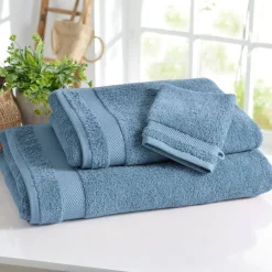 Drap de bain en coton ATLANTIQUE - Bleu nuage